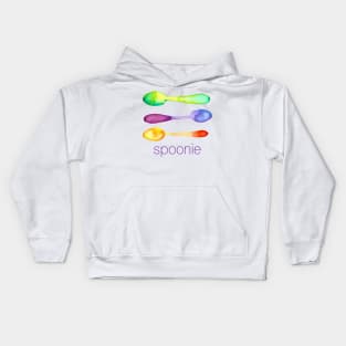 Spoonie (Three Watercolor Spoons) Kids Hoodie